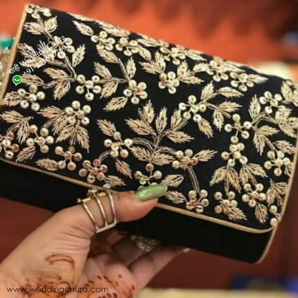 KNOOS Handicraft Beautiful Bling Box Clutch Bag Purse For Bridal, Casual,  Party, Wedding : Amazon.in: Fashion